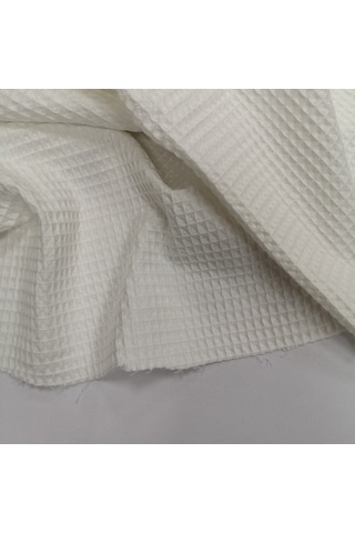 Waffle Pike Bornozluk Kumaş 100% Pamuk W-01 Beyaz