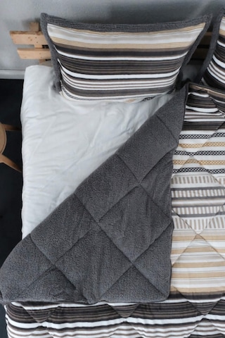 Merinos Comforter Çift Kişilik Yorgan Seti - Gri