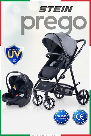 Prego Stein Çift Yönlü Portbebeli Travel Sistem Bebek Arabası Uv Tenteli