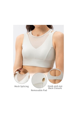 Dancemonkey Kadınlar İçin Spor Sütyeni - Nefes Alabilen Mesh Kumaş, Tel Yok, Koşu Ve Yoga İçin Açık Gri Açık Gri