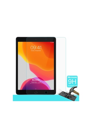 Apple Uyumlu Ipad 10.2'' 8. Nesil A2270-a2428-a2429-a2430 Tempered Glass Cam Ekran Koruyucu