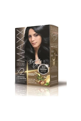 Maxx Deluxe Saç Boyası Set Mavi Siyah 1/1