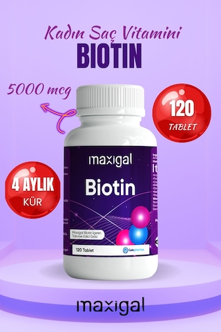 Maxigal Biotin Vitamin 5 Mg 120 Tablet