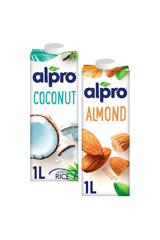 Alpro Badem Sütü & Hindistan Cevizi Sütü 2 x 1 L