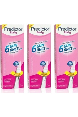 Predictor Early Erken Gebelik Testi 1 Test x 3 Paket