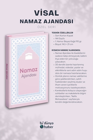 Visal Namaz Ajandası Özel Seri Çok Renkli
