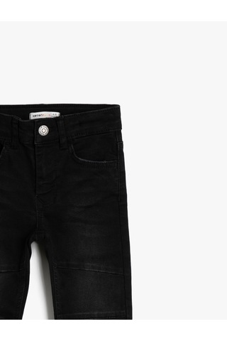 Koton Kot Pantolon Dar Paça Pamuklu Cepli - Slim Jean Siyah 0ykb46393od