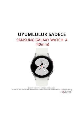 Novstrap Samsung Galaxy Watch 4 40mm İle Uyumlu Ekran Koruyucu Temperli Cam Kolay Uygulama Aparatlı