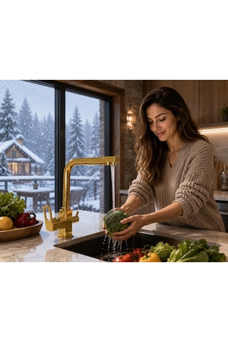 Stilla Gold Arıtma Çıkışlı Evye Bataryası Acar 06.01.323 Çok Renkli