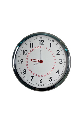 Krom Takvimli 52 X 52 Cm Metal Duvar Saati Diğer