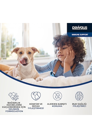 Pawgus Veteriner Serisi Köpekler Için Immune Bağışıklık Kuvvetlendirici Günlük Vitamin Desteği 30 x 2 G