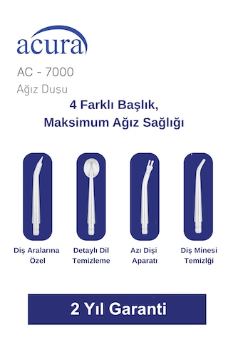 Acura Ac-7000 Şarjlı 4 Başlıklı Ağız Duşu