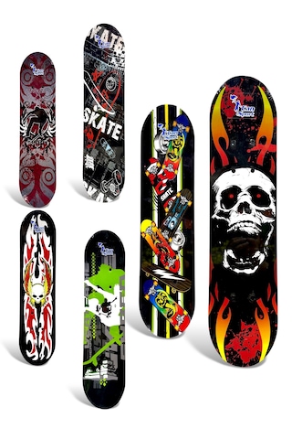 Başlangıç Kaykay 60 Cm Tahta Gövde Çocuk Kaykayı Çok Renkli