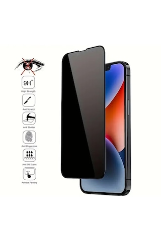 Iphone 17 Pro Uyumlu Hayalet Ekran Koruyucu Tam Kapatan Gizli Temperli Cam