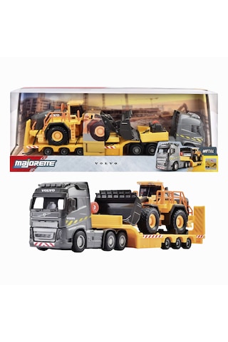 Majorette Volvo Fh16 Kamyon Ve Tekerlekli Yükleyici Metal Araç 22cm