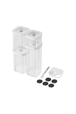 Fresh & S Cube Seti, S Beden, 6 Parçalı Saklama Seti, 4 X Küp Saklama Kutusu Dahil S, 2 X 2s, 3s , Ölçü Kaşığı 3 Boyut , 5 X Nfc Etiketi, 1 X Tebeşir Kalemi Siyah