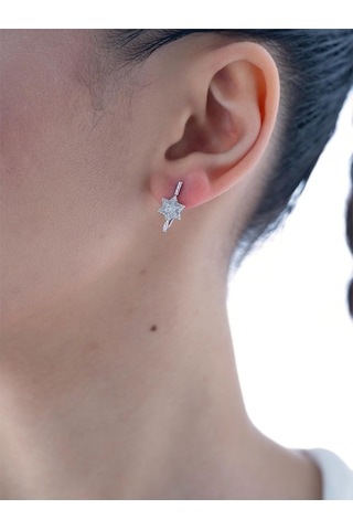 Nochediamond 0,21 Karat Yıldız Pırlanta Küpe-553