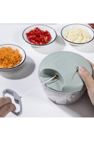 Mavi 500/900 Ml Sarımsak Kıyıcı Manuel Döndür Sebze Kesici Kıyıcı Dilimleme Mey Sarımsak Kırıcı Mutfak Gadget Dilimleyici 54999180 Mavi