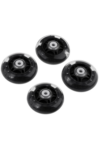 Suntek 4 Adet Dış Mekan Tekerlekli Paten Yedek Pu Siyah Siyah