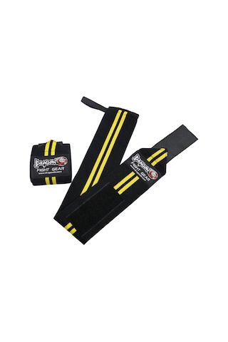 Dragondo 63911 Halter Ve Fitness Bilek Bandajı Yeni Seri Siyah - Sarı