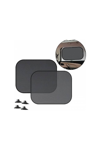 Coofbe Vantuzlu Araç Yan Cam Güneşlik 2Adet Set 36x44cm Oto Yan C