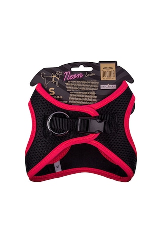 Doggie Havalı Dokuma Neon Serisi Küçük Irk Göğüs Tasması Pembe S- Pembe