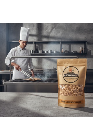 Grill Mangal Bbq Barbekü İçin Meşe Ağacı & Defne Özü Tütsüleme Aroma Talaşı
