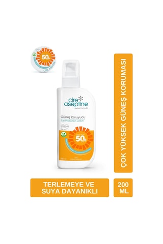 Cire Aseptine Güneş Koruyucu 50 Spf 200ml + Bronzlaştırıcı Güneş Yağı 0 Spf 200 Ml 2 Li Set