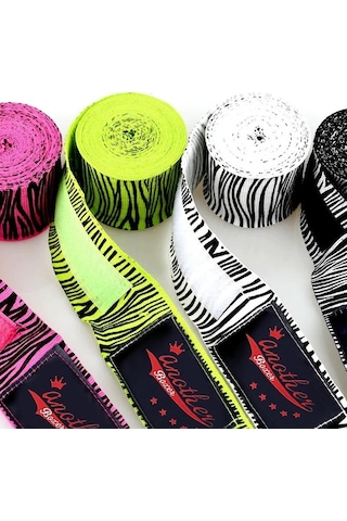 Pazly Suntek Yetişkinler İçin Boks El Sargısı - Rekabetçi Beyaz Beyaz