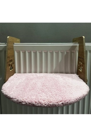 Pribor Kedi Kalorifer Petek Yatağı Peluş Kolay Montaj Geçmeli Sistem Pembe