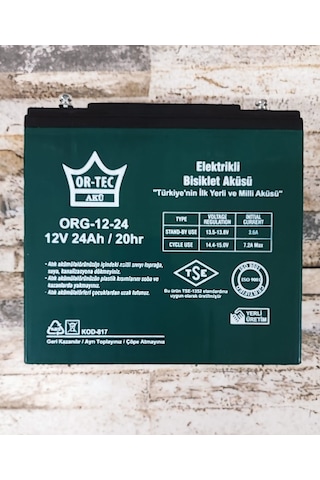 12v 24ah E-Bike Aküsü Ü/Y 01.2026