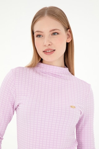U.S. Polo Assn. Kadın Pembe Dik Yaka Sweatshırt 50292421-VR041