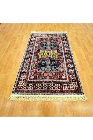 Geometrik Yıldız Motifli 120 X 180 Dijital Baskı Halı Kahverengi