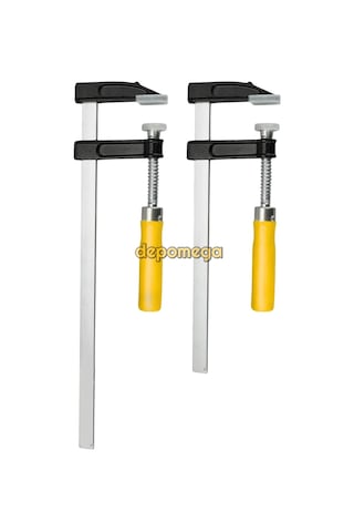 2 Adet F Tipi İşkence 50x300mm Ve 50x250 Mm Fiber Saplı Mengene