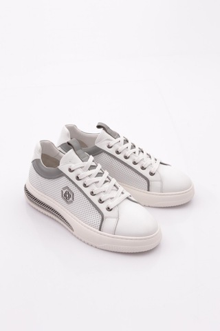 Dgn 6235 Erkek Bağcikli Sneakers Ayakkabi Beyaz