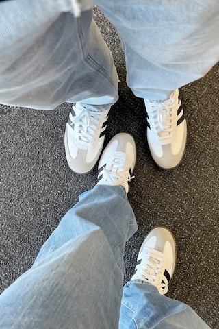 Retro Classic Süet Detaylı Günlük Unisex Beyaz Sneaker, Zamansız Tasarım Yürüyüş Ayakkabısı