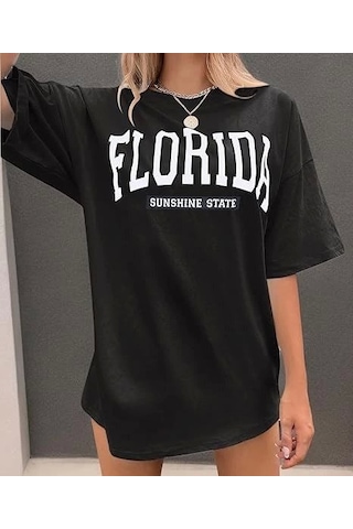 Modi Bisiklet Yaka Baskılı T-shirt - Siyah - Mymg142454