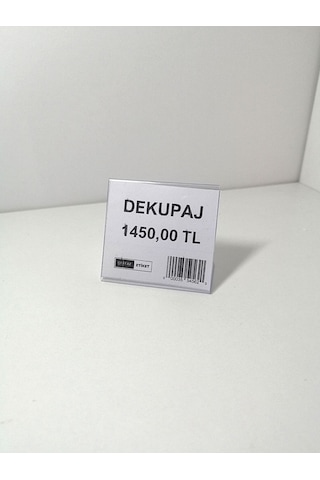 50 Adet Pvc Etiketlik Ayaklı Arkaya Açılı 4x4,5 Cm Mini Etiketlik