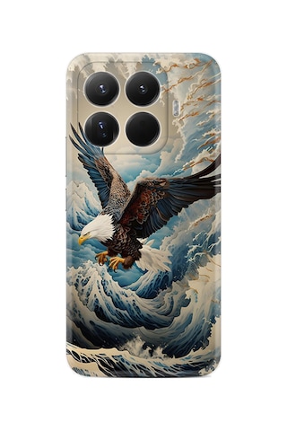 Xiaomi 15t Pro Kılıf Limited Resimli Dalgalar Üzerinde Uçan Kartal 221
