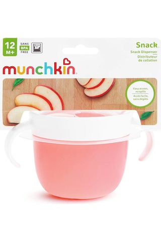 Munchkin Atıştırmalık Kabı Güvenli Kapatılabilir Kapaklı 12+ Ay Pembe