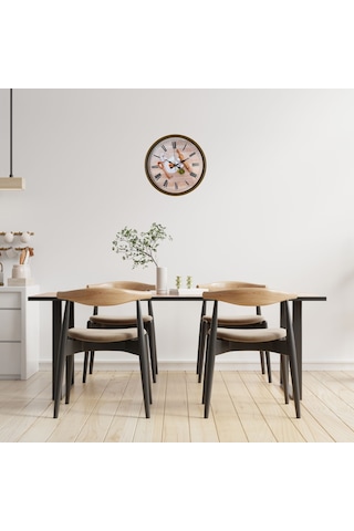 Büro Ev Ofis Hediyesi İçin 36cm Kahve Rustic Bakery Kitchen Duvar Saati Diğer