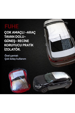 Fuhe Araç Tavan Güneş Dolu Ve Reçine Koruyucu Pratik Çantalı İzolatör 1 ADETLİ SET