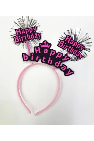 Mey İthalat Happy Birthday Neon Renk Doğum Günü Tacı 12 Adet