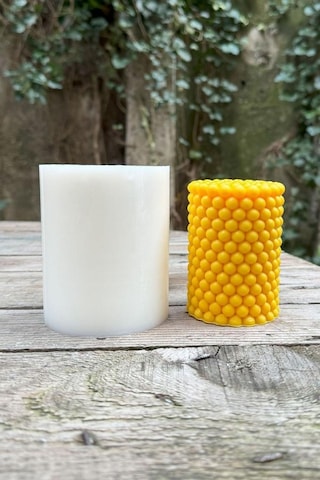 Bubble Silindir Tekli Mum Kalıbı Silikon