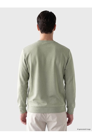 Lcwaıkıkı Classic Yeşil Bisiklet Yaka Erkek Kalın Sweatshirt