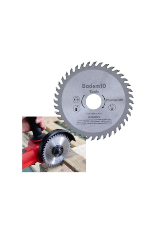 Daire Testere Bıçağı Ağaç Odun Ahşap Sunta Kesme Testeresi 115 mm 40 Diş + Matkap Aparatı