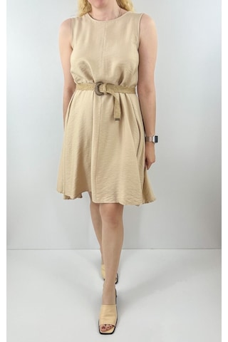 Modaonna Kalın Askılı Keten Elbise