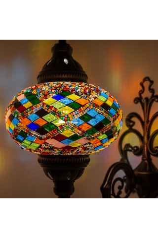 Dekoratif Mozaik Lamba Loş Işık Avize Aydınlatma Duvar Aplik Çok Renkli
