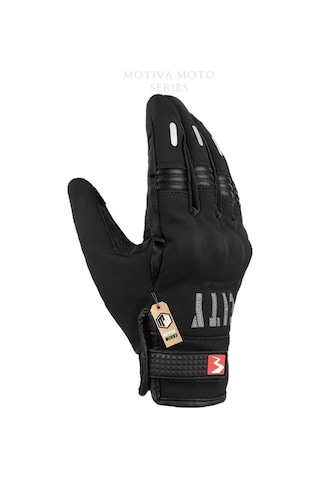 Motiva Madbike 2025 Softshell Motosiklet Eldiveni Siyah