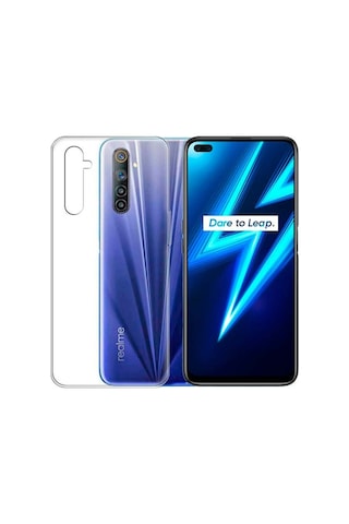 Kvy Realme 6 Pro Kamera Korumalı Süper Silikon Kılıf Şeffaf